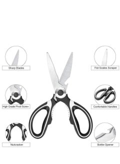 Oasisgalore Stainless Steel Kitchen Shears - Sharp, Heavy Duty, All-Purpose Scissors, Dishwasher Safe  - Image 2