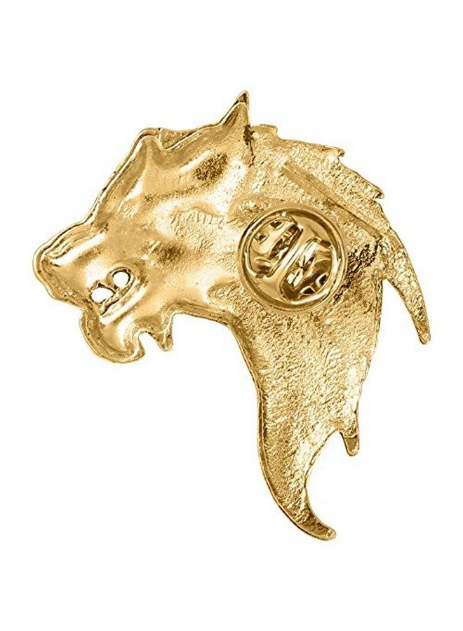 TRIPIN TRIPIN Lapel Pin For Men Suit Brooch For Men Golden Classic Lion Face Design Women For Office Corporate Party French Cuff Shirts Shirt Suit Blazer (Golden) - Image 3