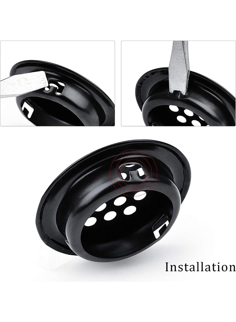 20Pcs Air Vents 19mm Circular Soffit Vent Stainless Steel Round Vent Mesh Hole Louver for Kitchen Bathroom Cabinet Wardrobe (Black) - Image 3