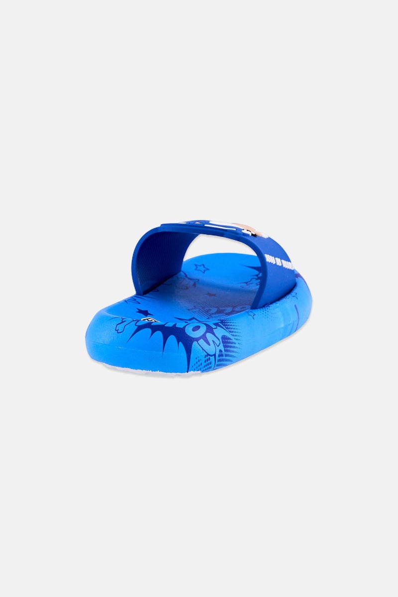 SONIC Toddlers Boy Sonic The Hedgehog Slip On Slides, Blue - Image 2
