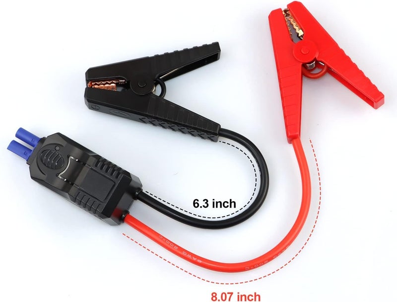 EMEPOVGY Portable Jump Starter Clamps, 8AWG Automotive Emergency Jumper Cables for 12V Car Jump Starter - Image 5