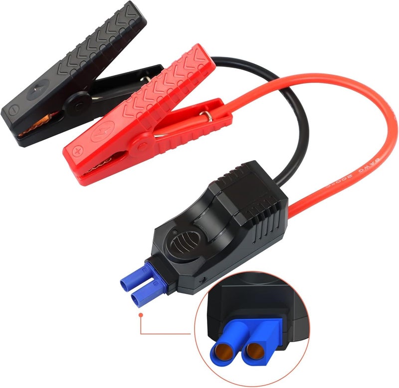 EMEPOVGY Portable Jump Starter Clamps, 8AWG Automotive Emergency Jumper Cables for 12V Car Jump Starter - Image 4