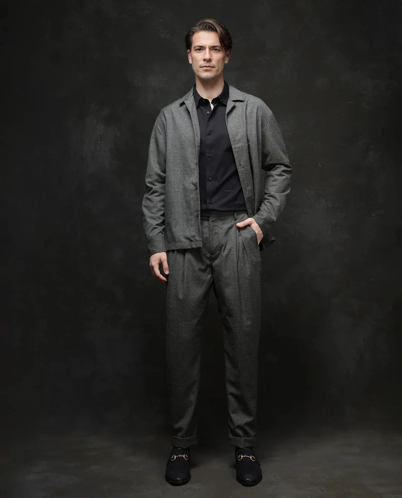 Rare Rabbit Men's Pleated Check Trousers