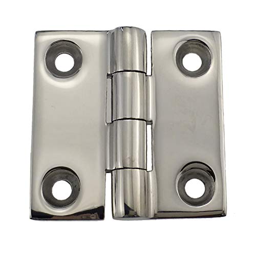 keehui Marine Grade 316 Stainless Steel Pair 2" Heavy Duty Casting Solid Mirror-Like Butt Hinge Door Hings for Boat Yacht,RVS - Image 4