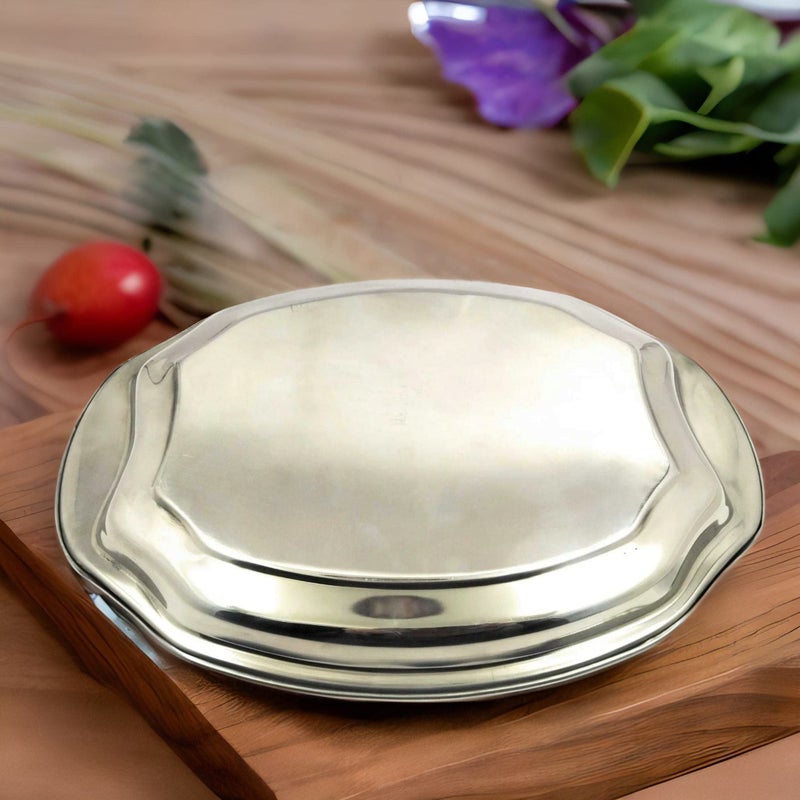 NYRA® Stainless Steel Laser Print Design Serving Tray (2) - Image 4