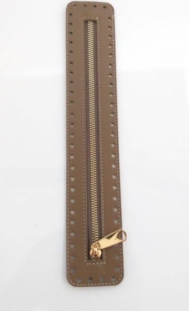 Angel Çanta Aksesuar Angel Bag Accessory Leather Zipper New Model Mink 30 cm Light Gold  - Image 1