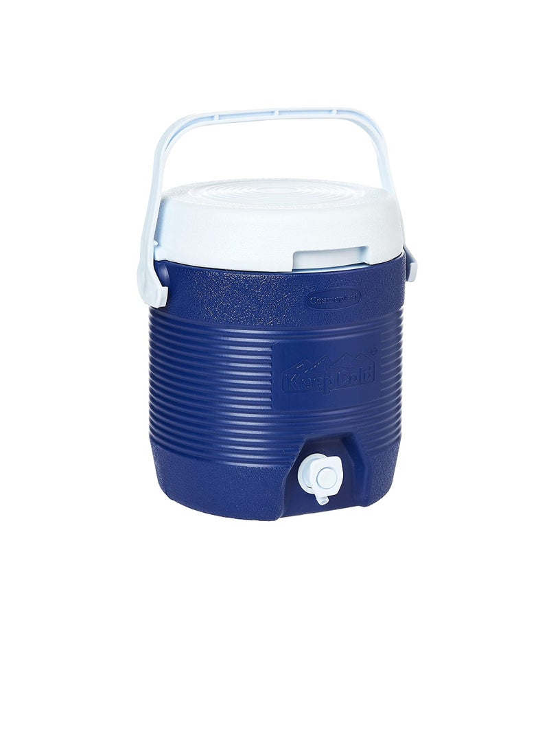 Cosmoplast MFKCXX011BL Keep Cold Plastic Insulated Water Cooler, Small, 6 Litres - Blue - Image 1