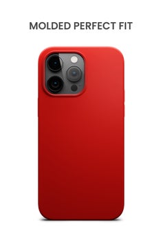 TinyMoose iPhone 14 Pro Magsafe Case 6.7 Inch Slim Thin Magnetic Case Liquid Silk Drip iPhone Case for iPhone 14 Pro, Anti-Drop Shock Absorption, Anti-Scratch, Silky Smooth - Red Silk  - Image 5