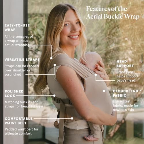 WildBird Aerial Buckle Wrap 06 Months Standard XSXL Desert Lark Newborn Baby Carrier Front Carry Soft Fabric Straps Head Support Padded Waist Belt Baby Essentials New Mom Gifts - Image 3
