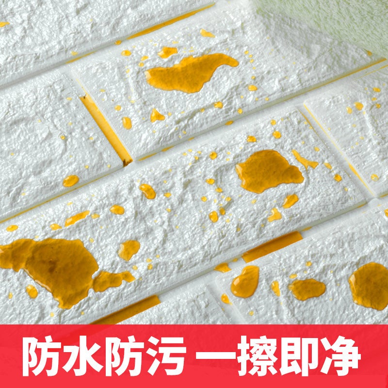 35X38.5 Small Size 3D Stereo Wall Stickers Self-Adhesive Wallpaper Soft Package Waterproof Wall Sticker Wallpaper - Image 4