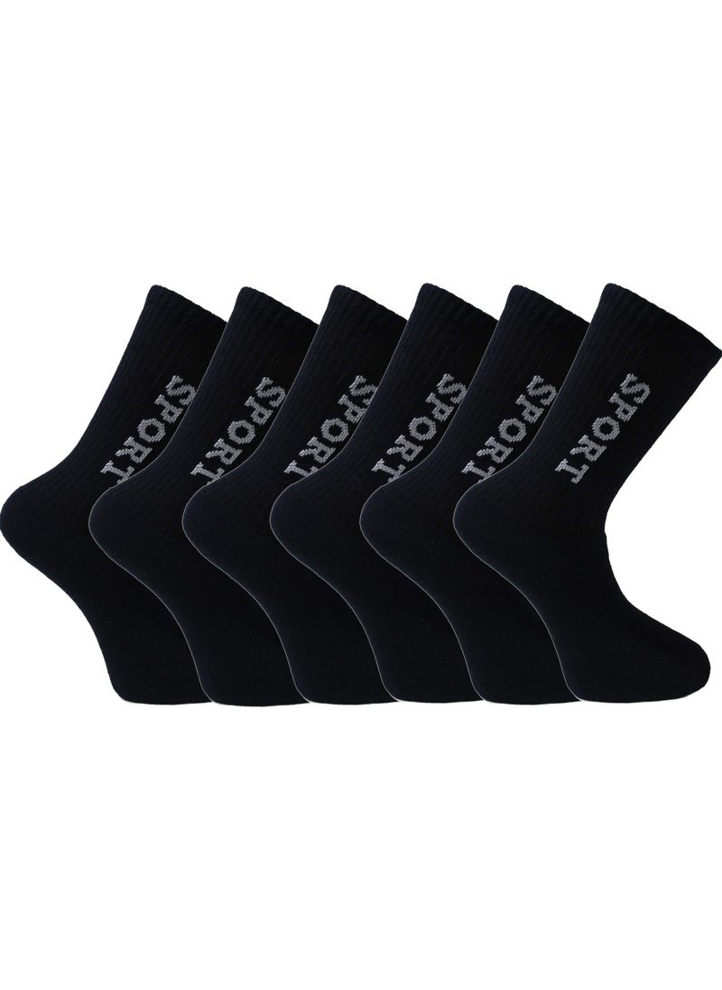 Seva Men's Sports Socks - Long Socks - 3 Pairs - Black  - Image 1