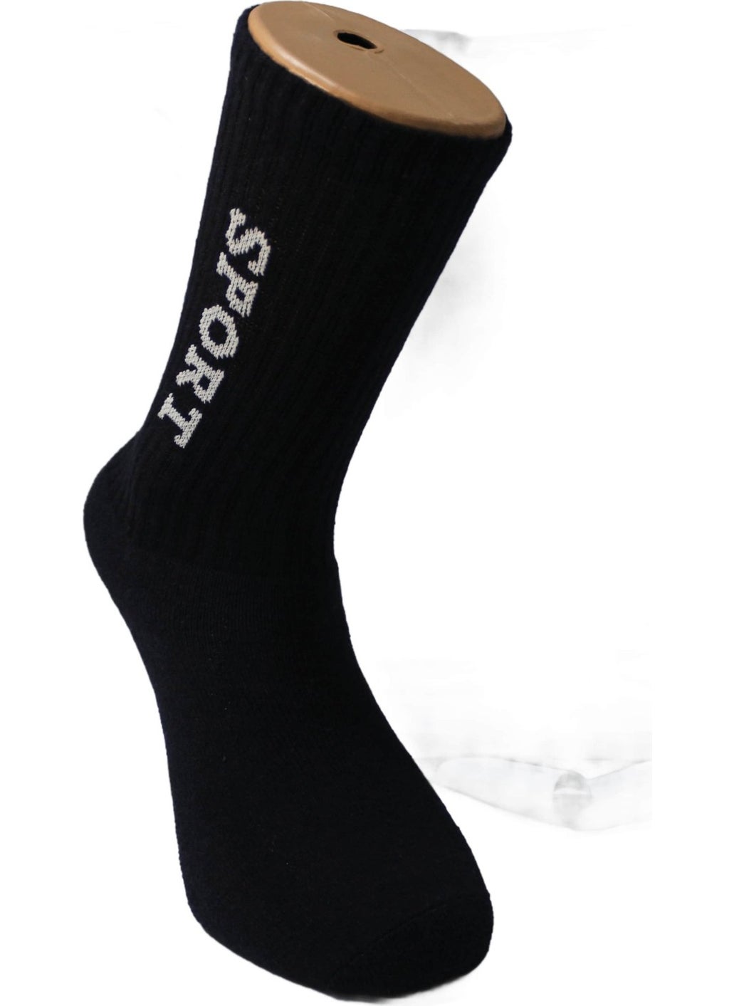 Seva Men's Sports Socks - Long Socks - 3 Pairs - Black  - Image 3
