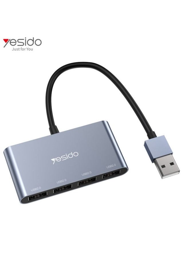 يسيدو محول موزع USB رباعي المنافذ - موزع USB صغير الحجم وخفيف الوزن لأجهزة الكمبيوتر المحمولة والكمبيوتر الشخصي ولوحة المفاتيح والفأرة ومحرك الأقراص المحمول  - Image 1