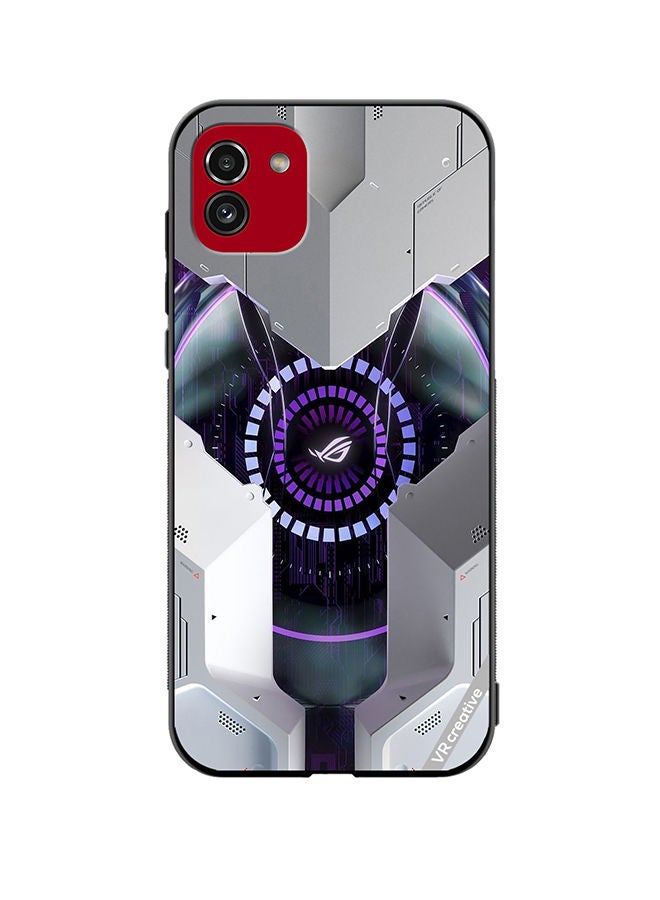 VR CREATIVE Protective Case Cover For Samsung Galaxy A03 Republic Of Gamers Logo Design Multicolour - Image 1