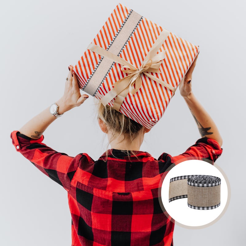 Checker Ribbon Ideal for Crafting Beautiful Bows and Festive Embellishments - Image 3