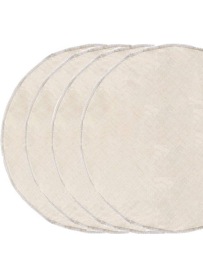 WUD Unbleached Muslin Idli Cloth 4 Round Pieces for Steaming Idlis Without Hole,Double Stitched Edges, Reusable Size- 30cm Diameter,Suitable for 3/4/5/6/7 Pit Idli Plates - Image 1