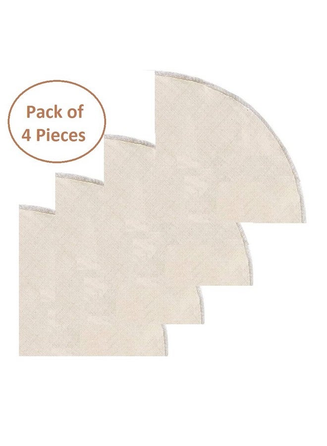 WUD Unbleached Muslin Idli Cloth 4 Round Pieces for Steaming Idlis Without Hole,Double Stitched Edges, Reusable Size- 30cm Diameter,Suitable for 3/4/5/6/7 Pit Idli Plates - Image 3