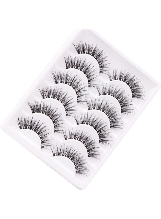 Veleasha Lashes with Clear Band Fluffy Lashes that Look Like Extensions 6 Pairs Pack Invisible False Eyelashes (12-18mm) - Image 4
