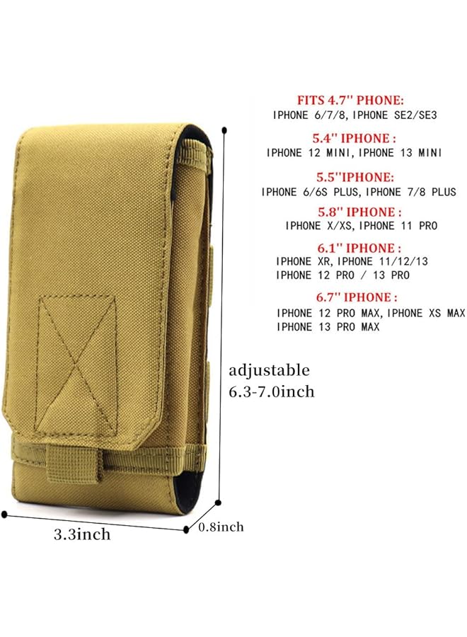 Oasisgalore Cellphone Pouch Bag Phone Bag Side Bags for Men Belt Small Phone Pouch Tactical Bag Accessories Tactical Pouch Smartphone Phone Case  - Image 2