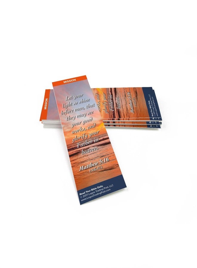 Logos Trading Post Christian Bookmark with Bible Verse, Pack of 25, Mission Themed, Let Your Light So Shine Before Men, Matthew 5:16 - Image 1
