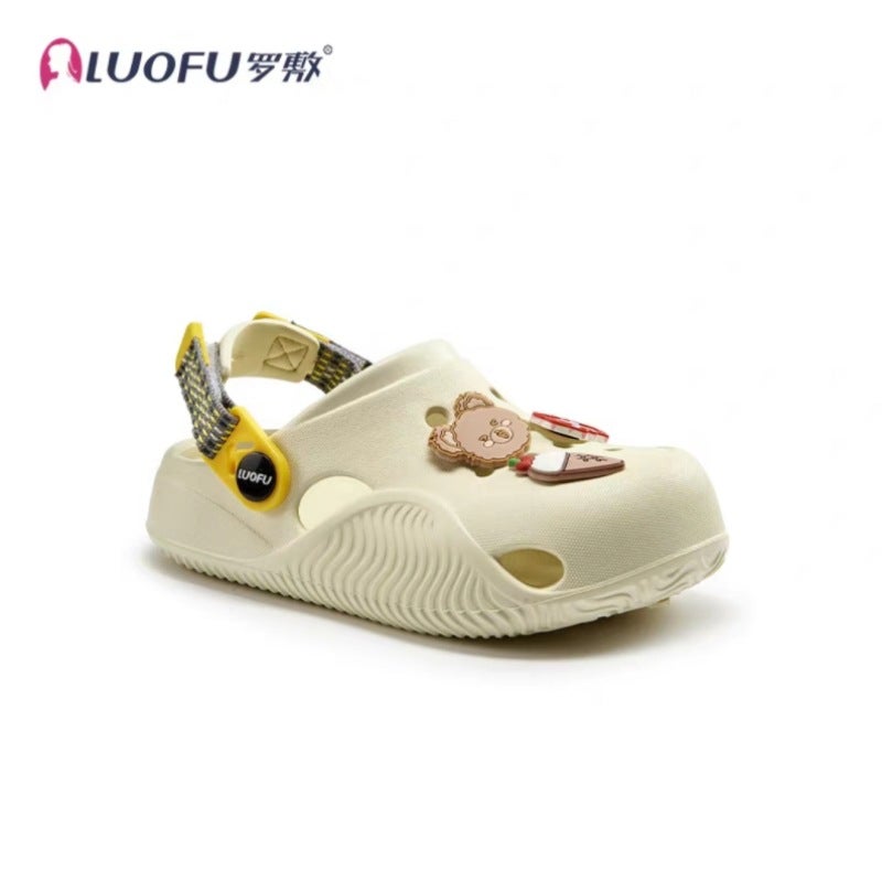 Luo Fu 2023 New Summer Adjustable Outdoor Park Children'S Students Children'S Cave Shoes Garden Shoes Non-Slip Slippers - Image 1