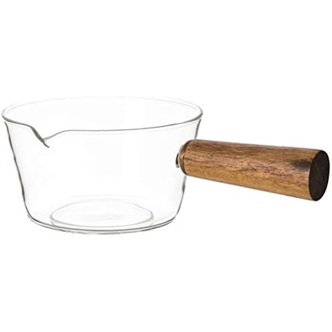 Bestonzon Glass Saucepan Stovetop Pot Cooking Transparent Saucepan With Handle Borosilicate Glass Non Stick Milk Butter Warmer Pot Minutes Noodles Bowl - Image 2
