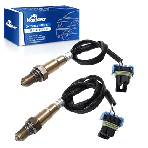 Maxfavor 2Pcs Upstream and Downstream O2 Oxygen Sensor Fit for 2009 2010 2011 Chevy Traverse GMC Acadia Buick Enclave Saturn Outlook V6 3.6L 02 Sensor 234-4815 234-4816 - Image 1