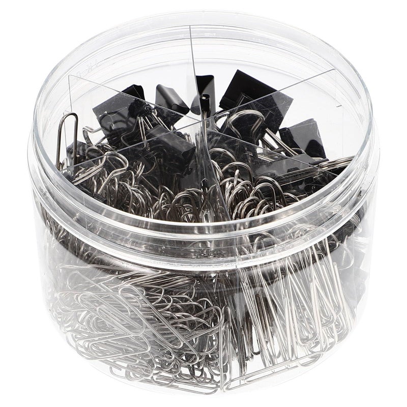 340pcs Silver Metal Binder Clips Set Long Tail Paper Clamps Office School Stationery - Image 2