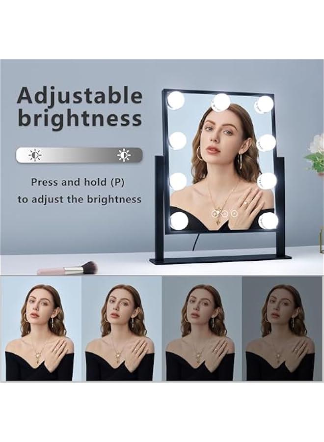 Arabest Lighted Vanity Mirror with Dimmable Bulbs for Dressing Room & Bedroom, 3 Color Modes, Detachable 10x Magnification, 360° Rotation  - Image 4