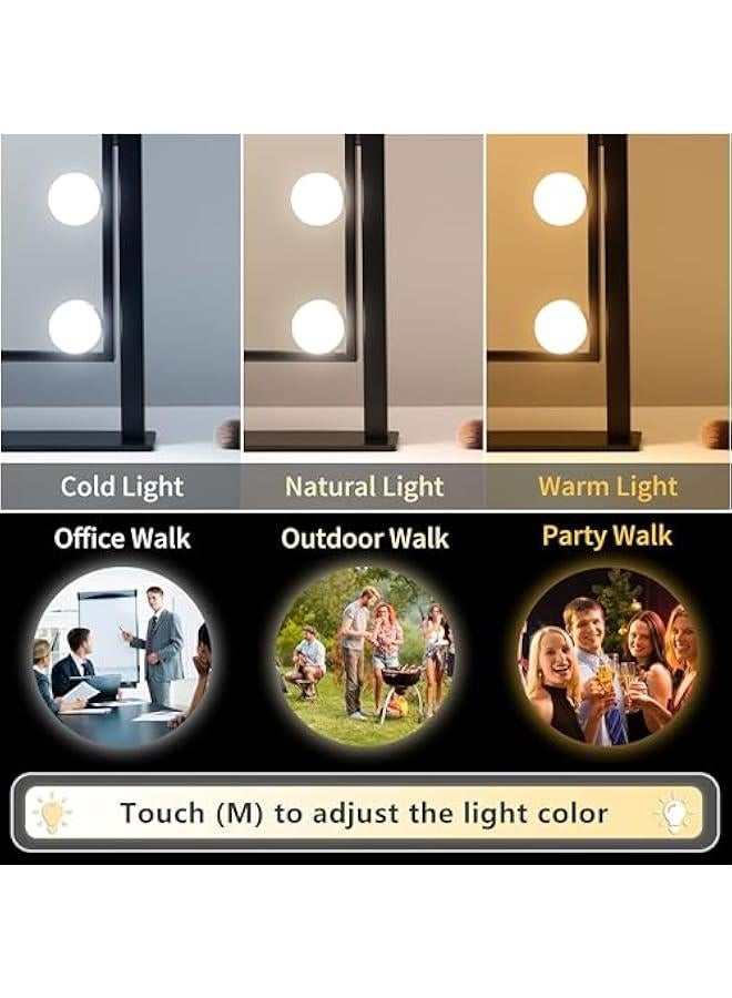 Arabest Lighted Vanity Mirror with Dimmable Bulbs for Dressing Room & Bedroom, 3 Color Modes, Detachable 10x Magnification, 360° Rotation  - Image 5