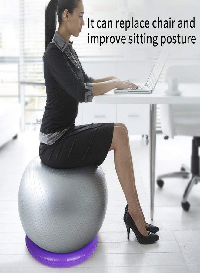 SZTLKHH Yoga Ball Base，Fixed Ring Round PVC Anti Slip Stable, Fitness Ball for Home Gym, Office, Improves Back Pain, Posture & Balance, Exercise(1Pcs Grey) - Image 3
