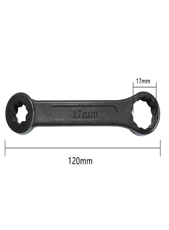 DPTOOL مفتاح ربط مقبس تثبيت محرك DPTOOL مقاس 17 مم بتصميم إزاحة 12 نقطة ومفتاح براغي تثبيت محرك 3/8 بوصة متوافق مع مرسيدس بنز W140 W210 W202 W126 W124 W201 W170 - Image 3