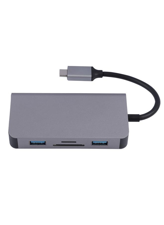 Thoraya TYPE-C to RJ45 Gigabit PD TF SD Converter Hub USB3.0 for iPhone/MacBook Gray  - Image 4