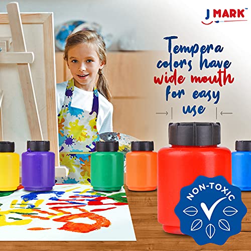 J MARK 38-Piece Toddler Paint Set, Includes Washable Tempera Paint, Art Smock, Painting Paper, Brushes, Tools - Image 4