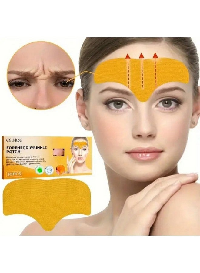 Forehead Wrinkle Patches, Anti-Ageing Treatment, 10 Pieces, Yellow - Image 5