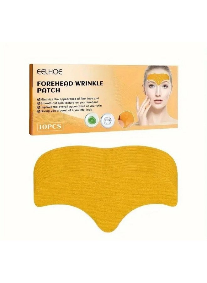 Forehead Wrinkle Patches, Anti-Ageing Treatment, 10 Pieces, Yellow - Image 1