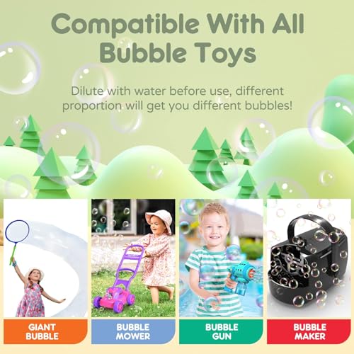 Zerhunt Bubble Solution Refill 338 OZ Bubble Concentrate Solution for Bubble Machine Bubble Solution Refill for Giant Bubble Wand Bubble Gun Blower Birthday Party Favors Wedding Sky Blue - Image 5