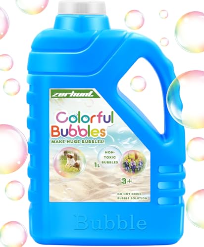 Zerhunt Bubble Solution Refill 338 OZ Bubble Concentrate Solution for Bubble Machine Bubble Solution Refill for Giant Bubble Wand Bubble Gun Blower Birthday Party Favors Wedding Sky Blue - Image 1
