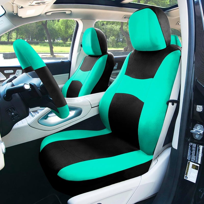 FH Group FB030MINT115 full seat cover (Side Airbag Compatible with Split Bench Mint) - Image 2