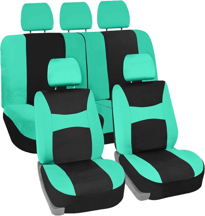 FH Group FB030MINT115 full seat cover (Side Airbag Compatible with Split Bench Mint) - Image 1