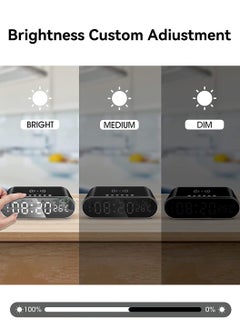 LEOKOR Digital Alarm Clock with Wireless Charging LED Desk Clocks for Home Bedroom, Desk, Office  - Image 3