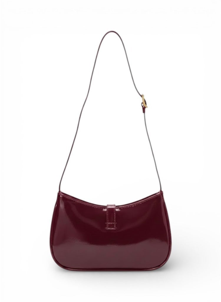 لايف ستيلاش  حقيبة كتف جلد لامع - نبيتي- ZC-7 - Image 2