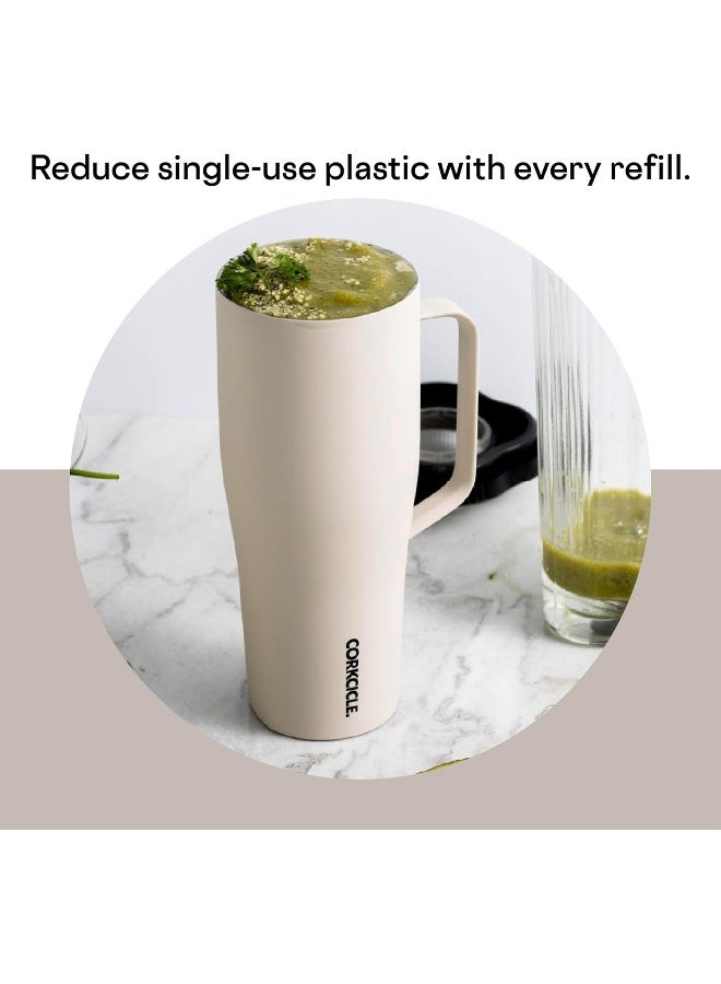 Corkcicle Cold Cup XL Insulated Tumbler with Handle, Lid, & Straw, Latte, 30 oz – Reusable Cupholder Friendly Water Bottle Keeps Drinks Cold 12hrs - Image 5