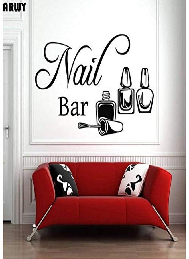 ARWY® Nail Salon Wall Sticker 50x70 cm | Nail Art Manicure Pedicure Wall Decal | Beauty Parlour Window & Wall Decoration | Waterproof Self Adhesive Vinyl Salon Decor - Image 1