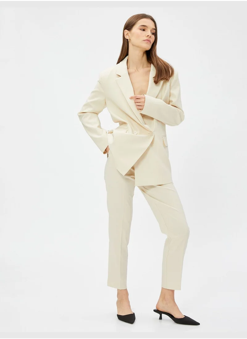 كوتون High Rise Cigarette Trousers