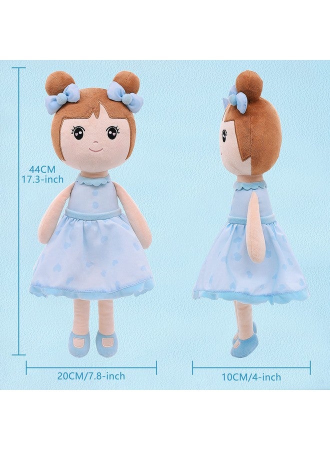 Conzy Baby Dolls Gifts For Girls 44Cm Plush Stuffed Doll Toy In Blue Doll Soft Ragdoll For Infant Toddler Wtih Gift Bag 17.3 Inches In Standing - Image 2
