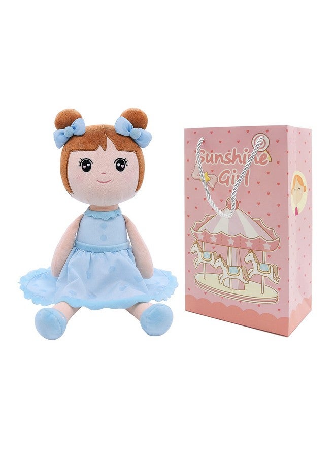 Conzy Baby Dolls Gifts For Girls 44Cm Plush Stuffed Doll Toy In Blue Doll Soft Ragdoll For Infant Toddler Wtih Gift Bag 17.3 Inches In Standing - Image 1