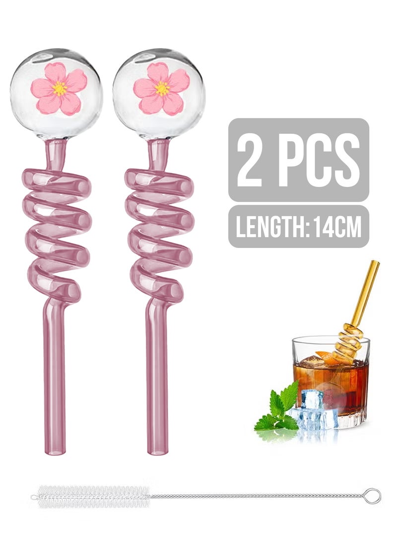 Premium Heat-Resistant Glass Straw Set (2PCS) – High Borosilicate Tube for Smooth Airflow, Durable, Reusable & Easy Cleaning - Image 1