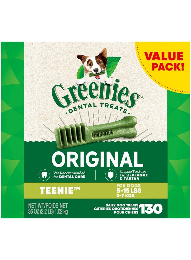 جرينيز مكافآت جرينيز الأصلية للعناية الطبيعية بأسنان الكلاب، عبوة 36 أونصة (130 مكافأة) - Image 1