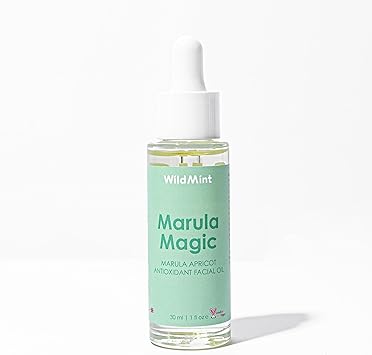 WildMint Marula Magic Natural Face Oil Softening Healing Marula Facial Oil for Sensitive Dry Mature Menopause Skin Reduces Redness Irritation UK Made Vegan CrueltyFree Skincare 30ml - Image 1